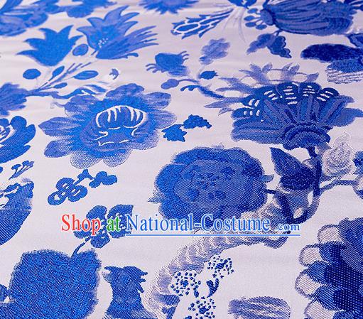 Chinese Traditional Flower Silk Fabric Brocade Embroidered Fabric Dress Material