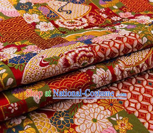 Chinese Traditional Flower Silk Fabric Brocade Embroidered Fabric Dress Material