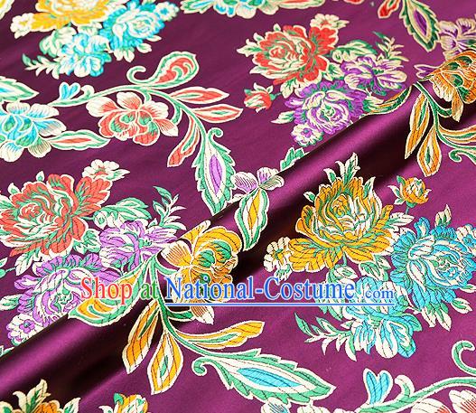 Chinese Traditional Flower Silk Fabric Brocade Embroidered Fabric Dress Material