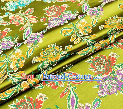 Chinese Traditional Flower Silk Fabric Brocade Embroidered Fabric Dress Material