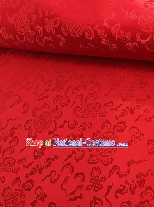 Traditional Chinese Tang Suit Silk Fabric Red Brocade Material Classical Pattern Design Satin Drapery