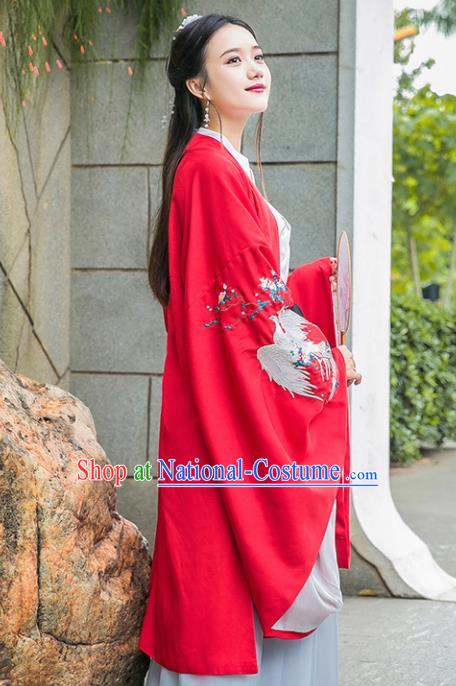 Chinese Ancient Palace Lady Hanfu Han Dynasty Imperial Concubine Queen Embroidered Historical Costumes