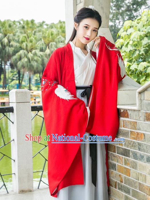 Chinese Ancient Palace Lady Hanfu Han Dynasty Imperial Concubine Queen Embroidered Historical Costumes