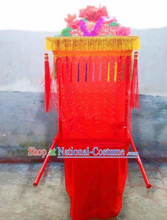 Chinese Traditional Folk Dance Yanko Dance Props Red Bridal Sedan Chair