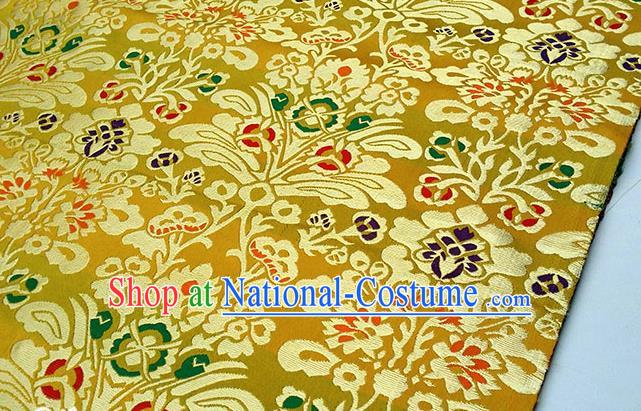 Chinese Traditional Flower Silk Fabric Brocade Embroidered Fabric Dress Material