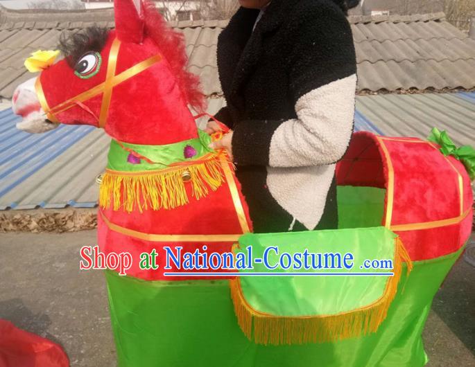 Chinese Traditional Folk Dance Yanko Dance Props Red Donkey Land Boat