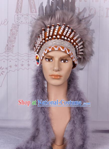 Top Performance Catwalks Headwear Halloween Cosplay Hair Accessories Feather Donald Hat