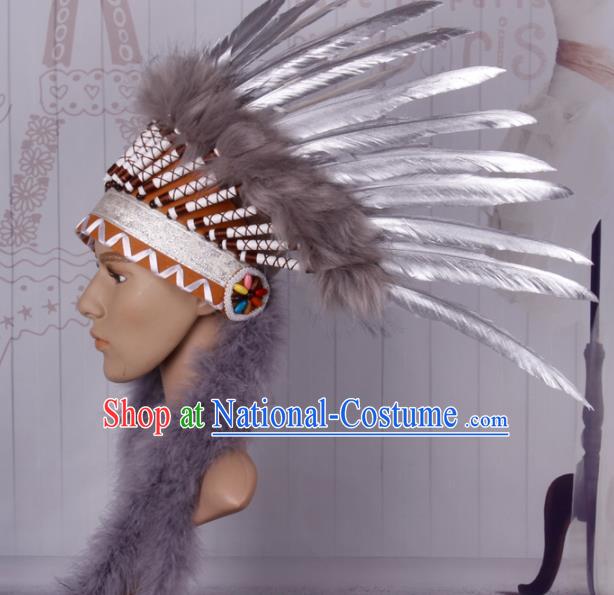 Top Performance Catwalks Headwear Halloween Cosplay Hair Accessories Feather Donald Hat