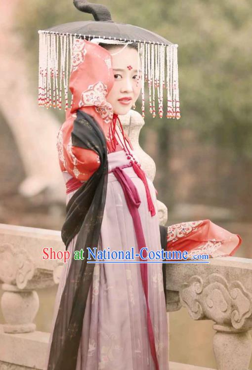 Chinese Ancient Palace Lady Hanfu Han Dynasty Imperial Concubine Queen Embroidered Historical Costumes