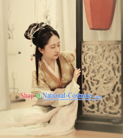 Chinese Ancient Palace Lady Hanfu Han Dynasty Imperial Concubine Queen Embroidered Historical Costumes