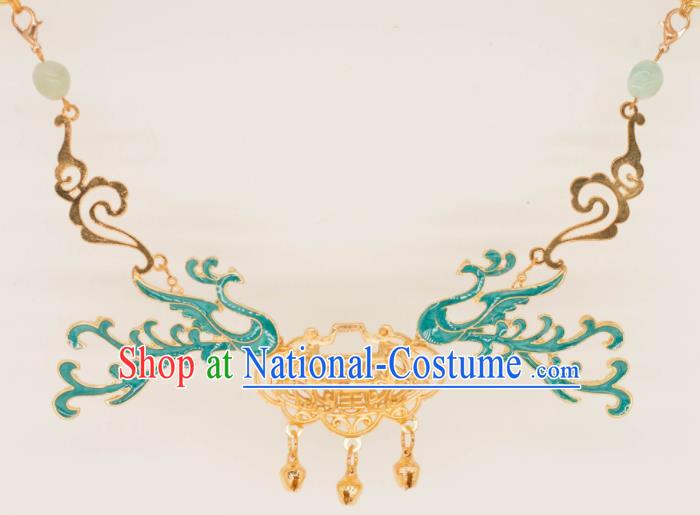 Traditional Chinese Handmade Necklace Ancient Longevity Lock Accessories for Women