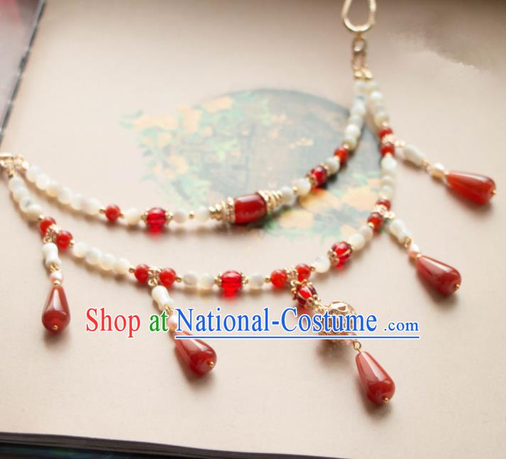 Traditional Chinese Handmade Necklace Ancient Agate Necklet Accessories for Women