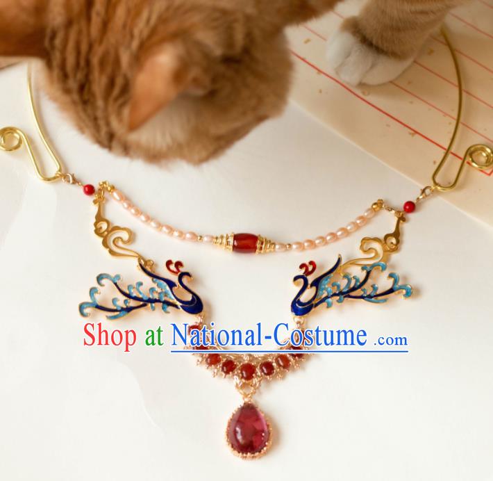 Traditional Chinese Handmade Phoenix Necklace Ancient Necklet Accessories for Women