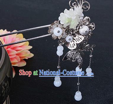 Chinese Traditional Handmade Hair Accessories Ancient Princess Butterfly Tassel Hairpins for Adults