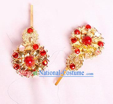 Chinese Traditional Handmade Hair Accessories Ancient Queen Flowers Hairpins for Women