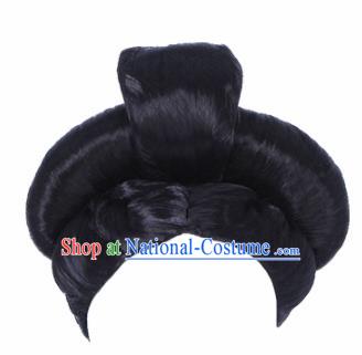 Traditional Chinese Handmade Wigs Sheath Hair Accessories Ancient Palace Lady Chignon for Women