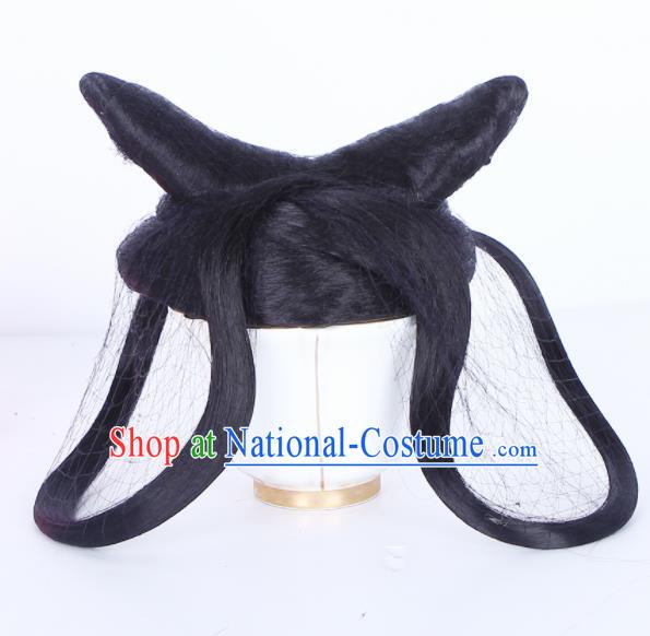 Traditional Chinese Ghost Handmade Wigs Sheath Hair Accessories Ancient Peri Chignon for Women