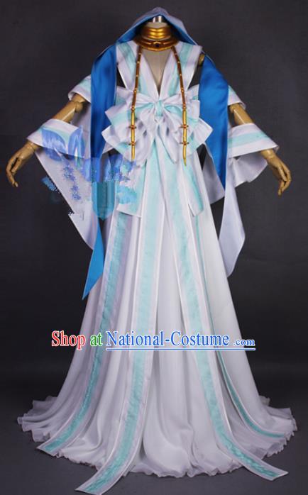 Asian Chinese Cosplay Fairy Costumes Ancient Swordswoman Dress Clothing for Women