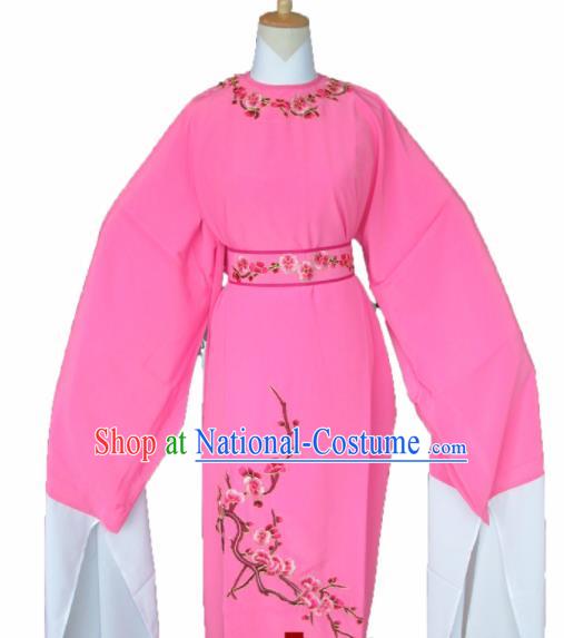 Chinese Traditional Peking Opera Niche Costume Ancient Scholar Pink Robe for Adults