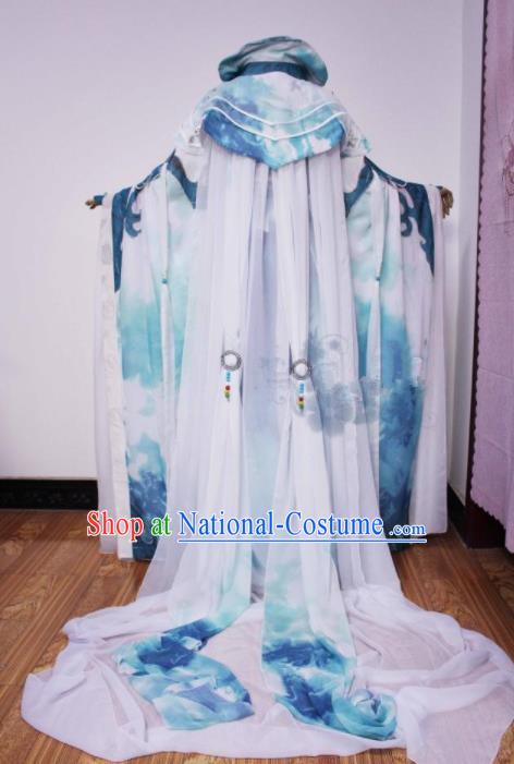 Ancient Chinese Cosplay Costume Chinese Shoes Traditional China Swordsman Clothing and Jewelry Accessories