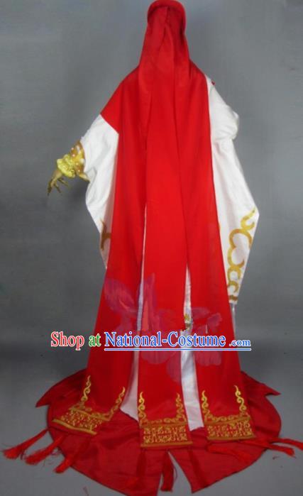 Ancient Chinese Cosplay Costume Chinese Shoes Traditional China Swordsman Clothing and Jewelry Accessories