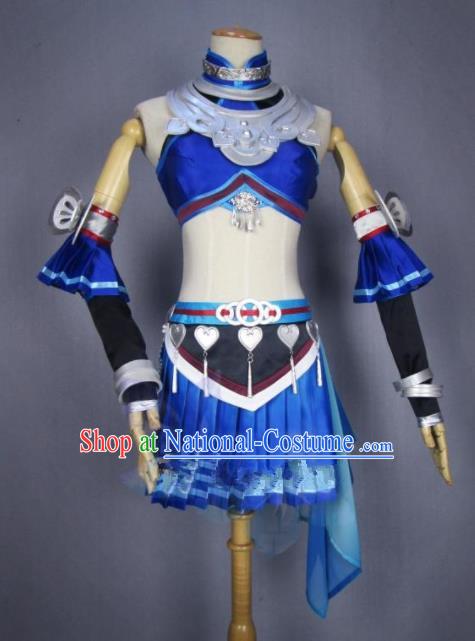 Asian Chinese Cosplay Costumes Ancient Swordswoman Dress Clothing for Women