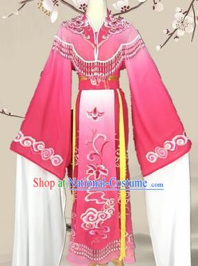 Chinese Traditional Peking Opera Diva Princess Costumes Ancient Beijing Opera Rosy Dress for Adults