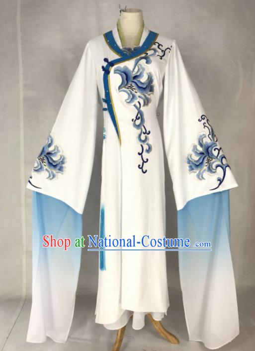 Chinese Traditional Peking Opera Princess Costumes Ancient Beijing Opera Diva Blue Dress for Adults