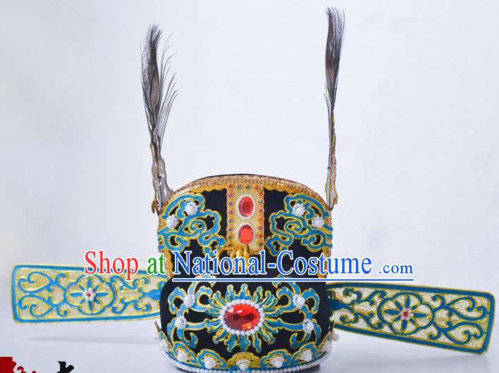 Chinese Traditional Peking Opera Scholar Hat Ancient Bridegroom Headwear for Adults