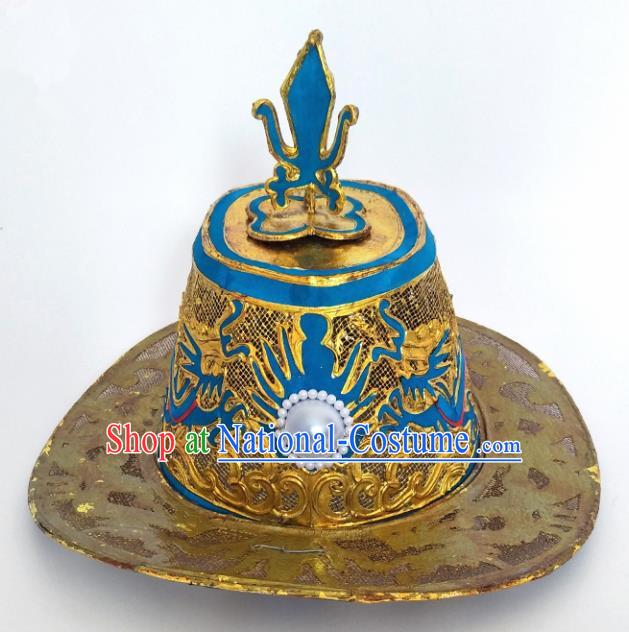 Chinese Traditional Peking Opera Warrior Hat Ancient General Helmet for Adults