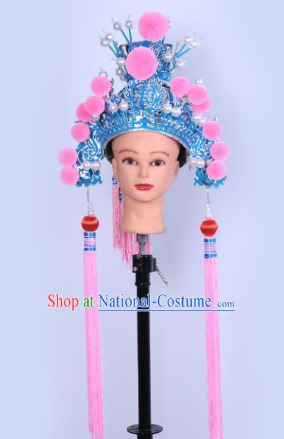 Chinese Traditional Peking Opera Niche Warrior Hat Ancient General Helmet for Adults