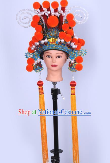 Chinese Traditional Peking Opera Chancellor Hat Ancient General Helmet for Adults