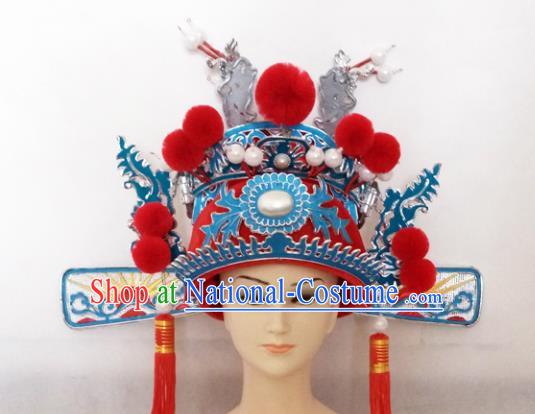 Chinese Traditional Peking Opera Number One Scholar Hat Ancient Niche Headwear for Adults