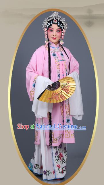 Chinese Traditional Beijing Opera Actress Costumes Ancient Nobility Lady Pink Dress for Adults