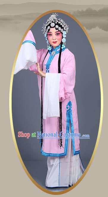 Chinese Traditional Beijing Opera Actress Costumes Ancient Young Mistress Pink Dress for Adults