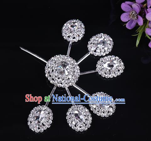 Chinese Traditional Peking Opera Diva Hair Accessories Crystal Hairpins for Women