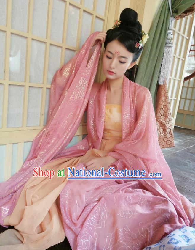 Chinese Ancient Tang Dynasty Princess Costumes The Rise of Phoenixes Palace Lady Dress for Women