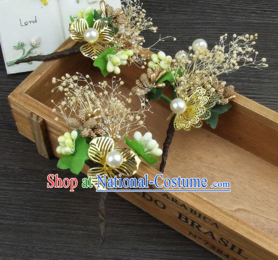 Top Grade Handmade Wedding Hair Accessories Bride Hair Sticks Headwear for Women