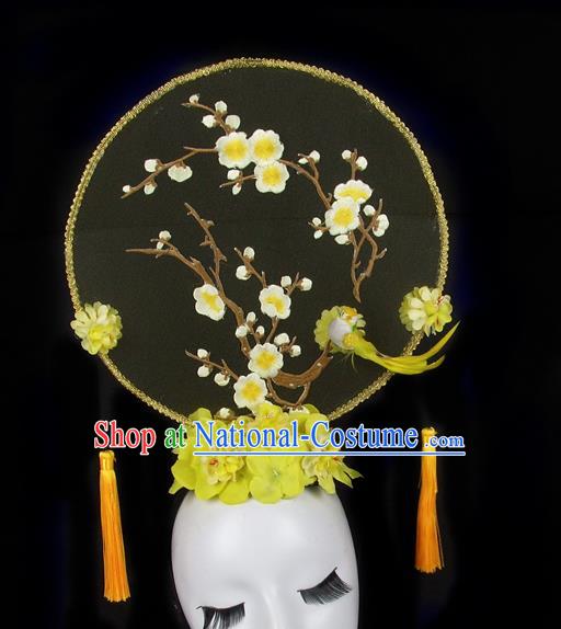 Handmade Halloween Plum Blossom Hair Accessories Chinese Stage Performance Hair Clasp Headdress for Women