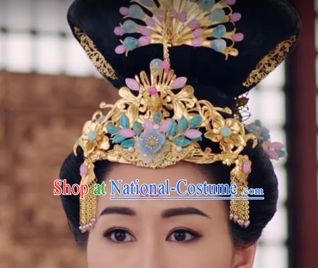 Handmade Chinese Ancient Queen Hair Accessories Hanfu Hairpins Complete Set for Women