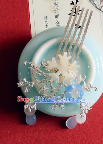 Handmade Chinese Ancient Hair Accessories Hanfu Snowflake Hair Comb Hairpins for Women