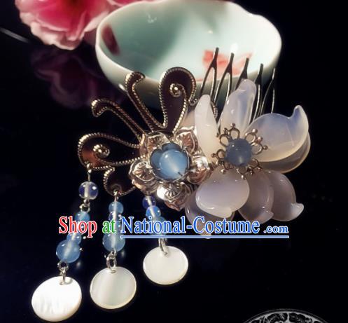 Chinese Handmade Ancient Tassel Hair Comb Hair Accessories Hanfu Hairpins for Women