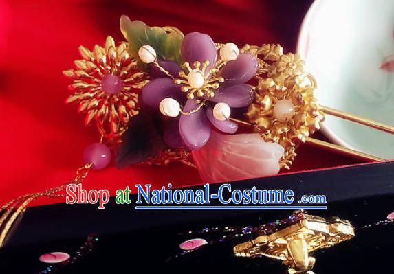 Chinese Ancient Style Hair Jewelry Accessories Cosplay Hairpins Headwear Headdress for Women