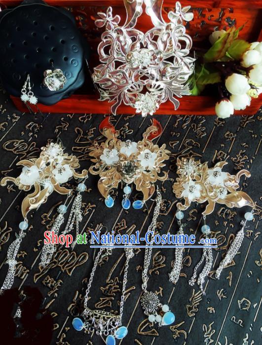 Chinese Handmade Ancient Palace Princess Hair Accessories Hanfu Hairpins Complete Set for Women