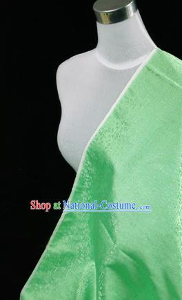 Asian Chinese Traditional Tang Suit Fabric Green Satin Brocade Silk Material Classical Pattern Design Drapery