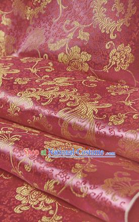 Asian Chinese Traditional Tang Suit Fabric Satin Brocade Silk Material Classical Pattern Design Drapery