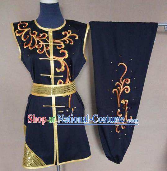 Chinese Traditional Martial Arts Embroidered Costumes Tai Chi Tai Ji Training Clothing for Adults