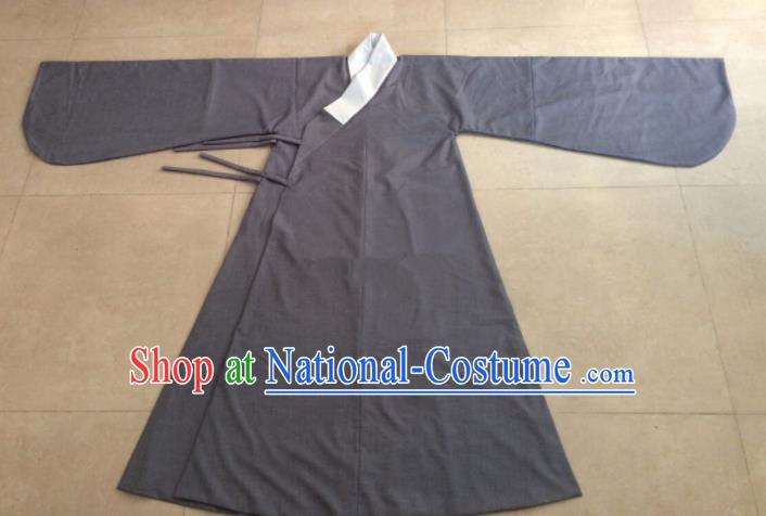 Chinese Ancient Costumes Ming Dynasty Taoist Priest Grey Robe for Men