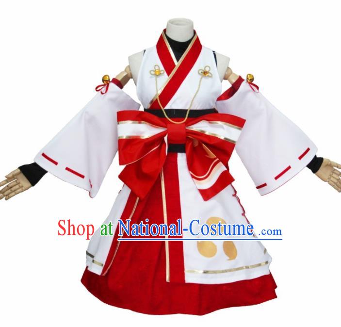 Asian Traditional Cosplay Costumes Japanese Ancient Furisode Kimono Yukata Clothing for Women