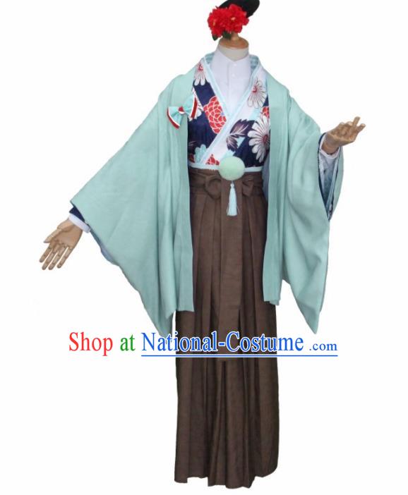 Asian Traditional Kimono Cosplay Costumes Japanese Ancient Furisode Yukata Clothing for Women